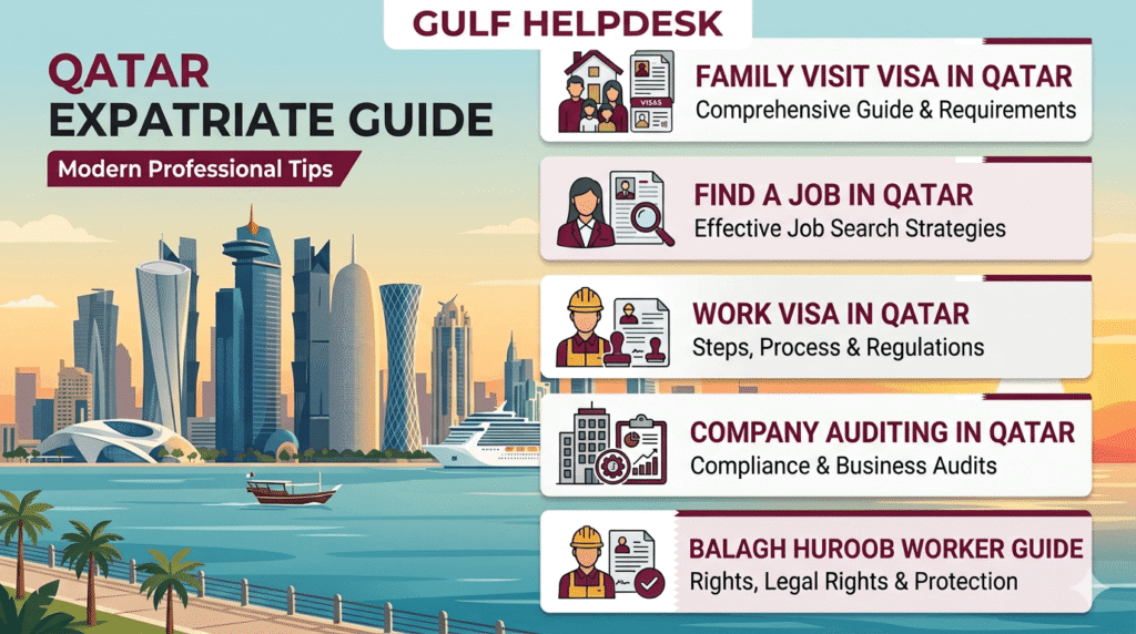 Qatar Labor Law 2026, Doha Jobs, Qatar Salary Law, Gratuity in Qatar, Qatar Minimum Wage 2026, Migrant Rights Qatar, Qatar Visa Rules