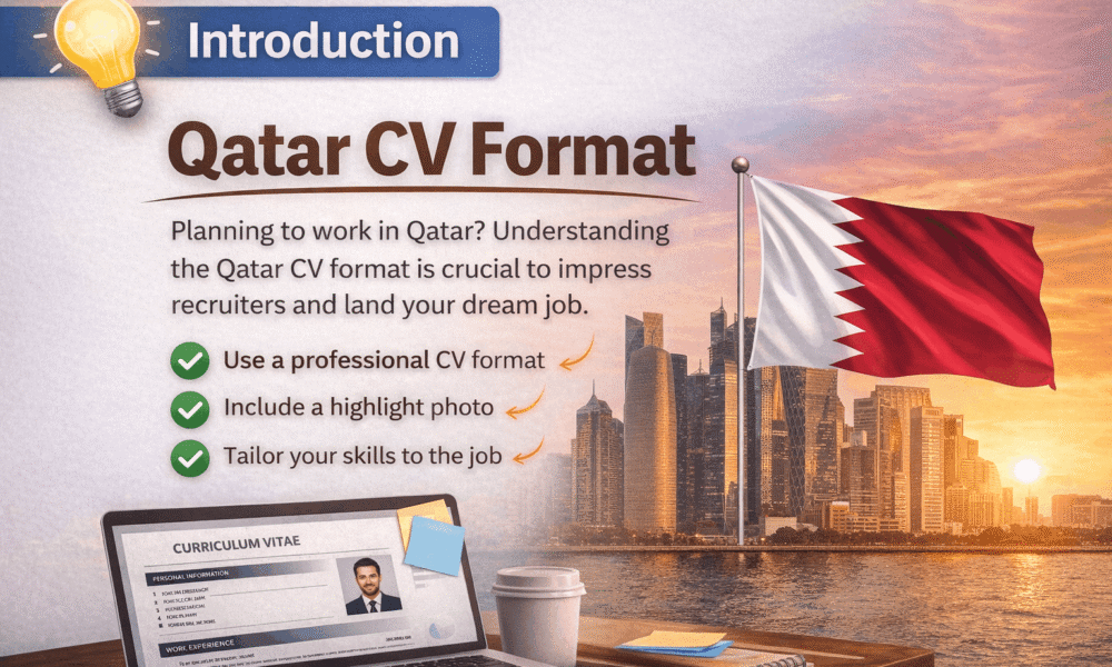 Qatar CV format example for job application