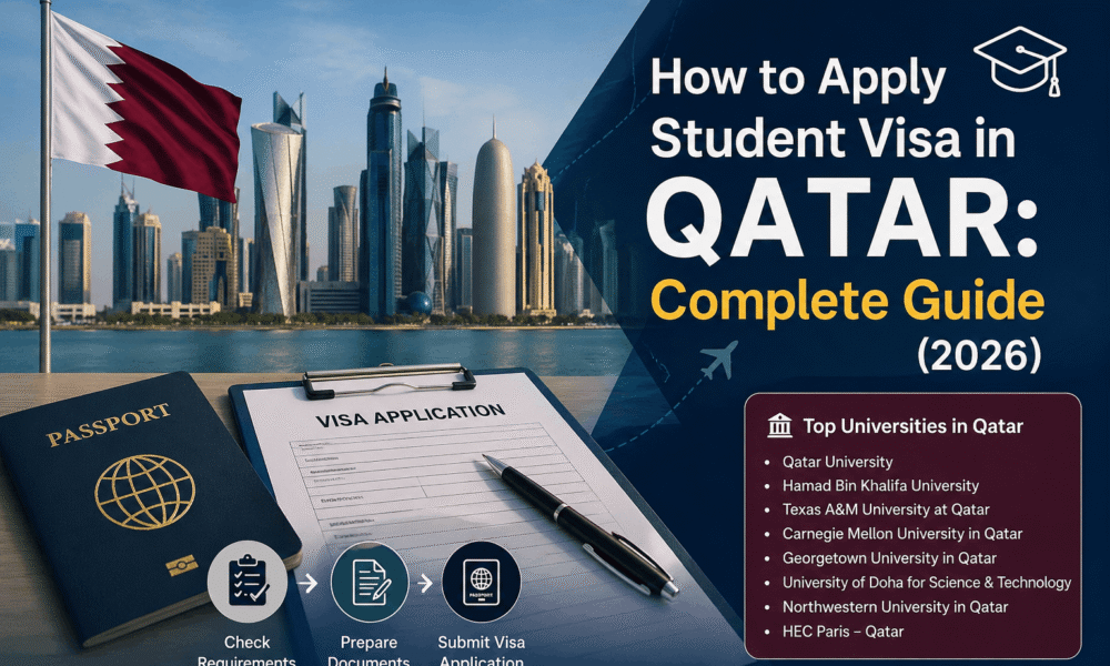 how to apply student visa in Qatar process flow